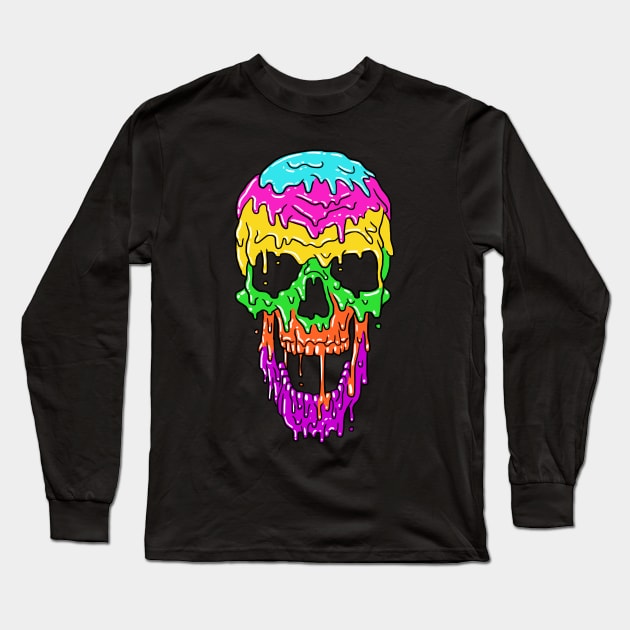 Summer Skull Long Sleeve T-Shirt by albertocubatas